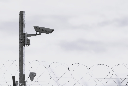 Camera surveillance by barbed wire BW 500×337 Camera surveillance by barbed wire